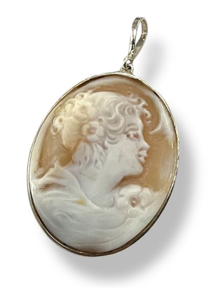 Anhänger Mandile 1922 Dame Cammei  in Silber Conchiglia 2MCICM125 - 2MCICM125